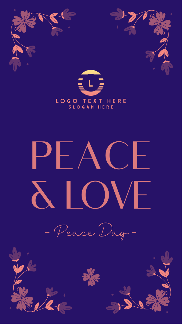 Floral Peace Day Instagram Story Design Image Preview