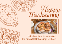 Thanksgiving Day Postcard Design