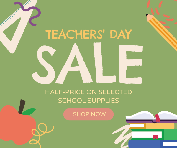 Favorite Teacher Sale Facebook Post Design