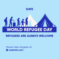 Welcome Refugee Day Instagram Post Design