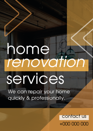 Simple Triangles Home Renovation Flyer Image Preview