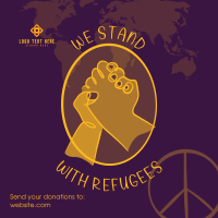 World Refugee Hand Lineart Instagram post Image Preview
