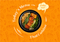 Thai Cuisine Postcard Image Preview
