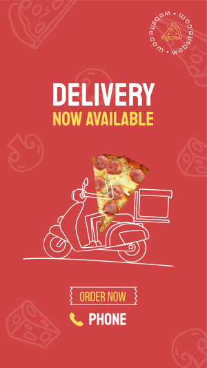 Pizza Delivery Instagram story Image Preview