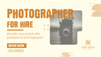 Photographer for Hire Facebook Event Cover Image Preview