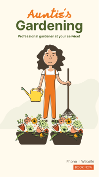 Auntie's Gardening Facebook Story Design