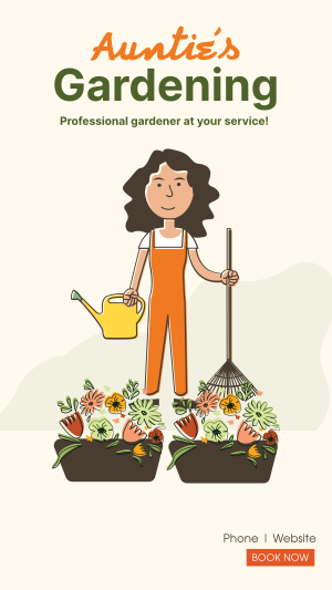 Auntie's Gardening Facebook story
