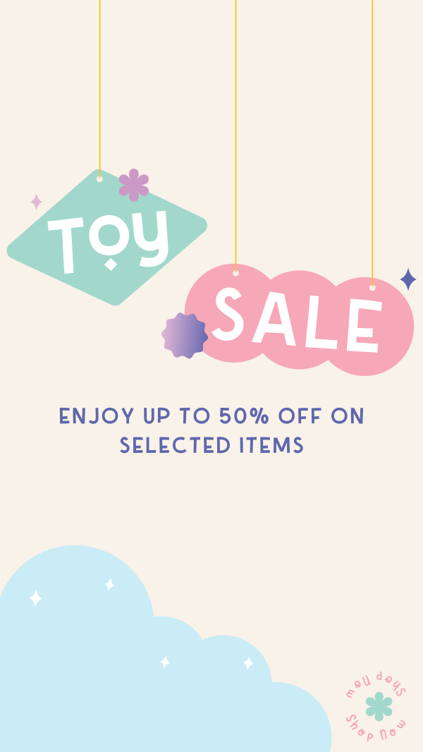 Cute Toys Sale Promo Instagram Story Design Image Preview