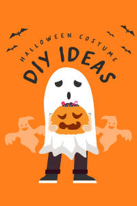 Trick or Treat Ghost Pinterest Pin Design