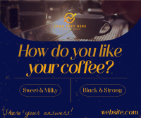 Coffee Customer Engagement Facebook Post Design
