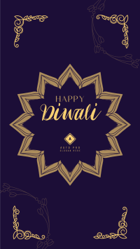 Ornamental Diwali Greeting Facebook story Image Preview