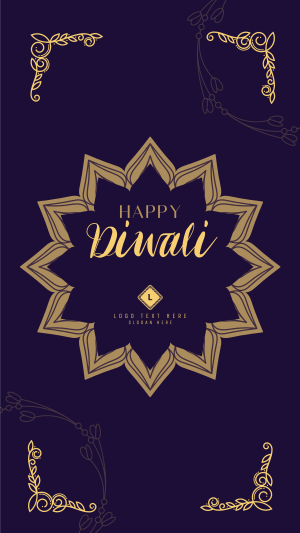 Ornamental Diwali Greeting Facebook story Image Preview