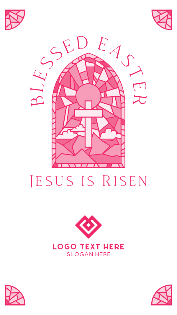 Easter Stained Glass Instagram Story Design Image Preview