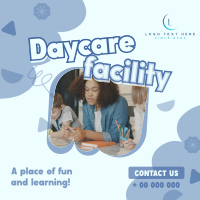 Cute Daycare Facility Linkedin Post Design