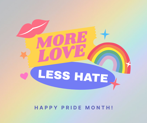 More Love, Less Hate Facebook Post Design Image Preview
