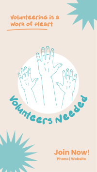 Volunteer Hands Facebook Story Design