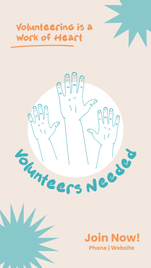 Volunteer Hands Facebook story Image Preview