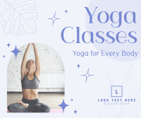 Modern Yoga Class For Every Body Facebook Post Design