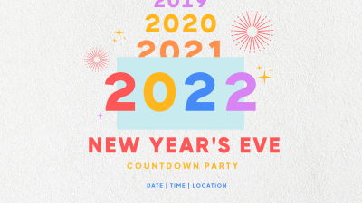Multicolor 2022 Party Facebook event cover