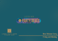 Party Music Postcard Design