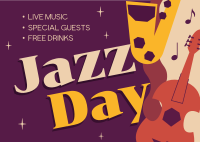 Special Jazz Day Postcard Design