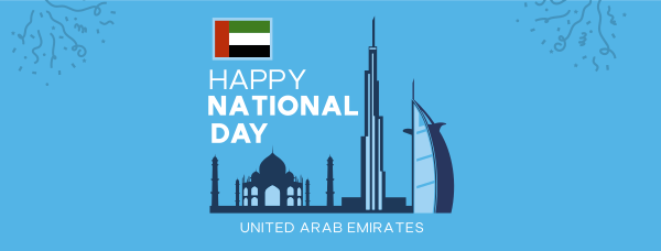 UAE National Day Landmarks Facebook Cover Design Image Preview