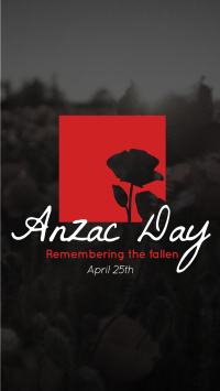 Anzac Remembrance YouTube Short Design