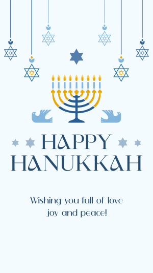 Hanukkah Candelabra Facebook story Image Preview