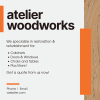 Atelier Woodworks Instagram post Image Preview