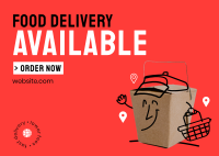 Food Takeout Delivery Postcard Image Preview