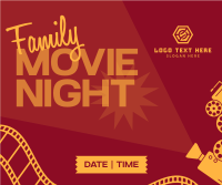 Family Movie Night Facebook Post Design