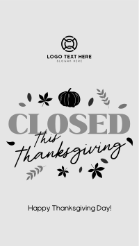 Closed for Thanksgiving TikTok Video Preview