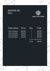 3D Shapes Border Invoice Image Preview