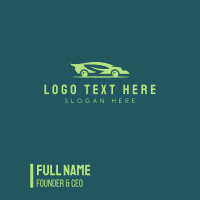 Green Eco Car Automotive Business Card Design