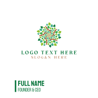 Leafy Star Tree Business Card Design