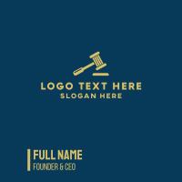 Gold Gavel Law Firm Business Card Design