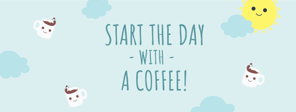 Morning Coffee Facebook Cover Design Image Preview