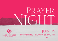 Prayer Night  Postcard Image Preview