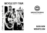 Bike and the City Postcard Image Preview