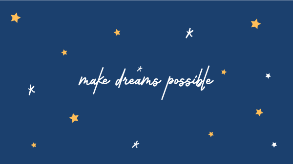 Make Dreams Possible YouTube Banner Design Image Preview