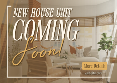 New House Coming Soon Postcard Image Preview