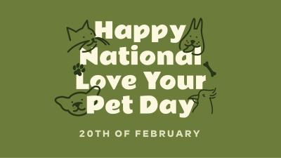 Cute Pet Greeting Facebook event cover Image Preview