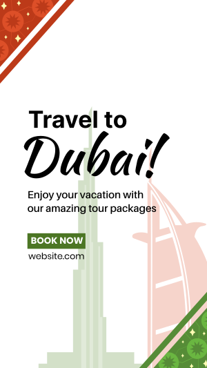 Dubai Travel Booking Instagram story Image Preview