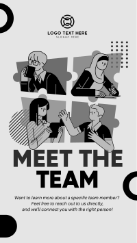 Modern Quirky Meet The Team Instagram story Image Preview