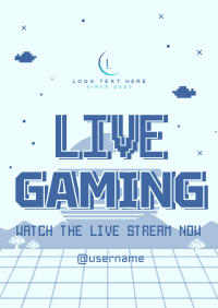 Retro Live Gaming Flyer Design