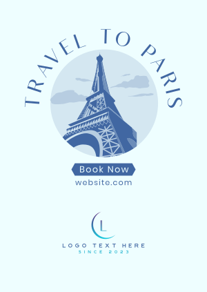 Paris Travel Booking Poster Image Preview