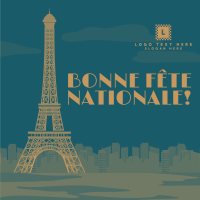 Bonne Fête Nationale Instagram Post Design