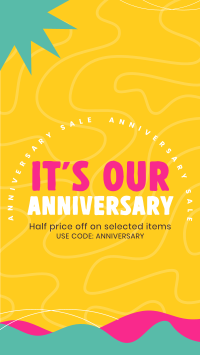 Anniversary Discounts TikTok Video Design