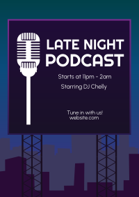 Late Night Podcast Flyer Image Preview