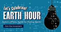 Earth Hour Light Bulb Facebook Ad Design